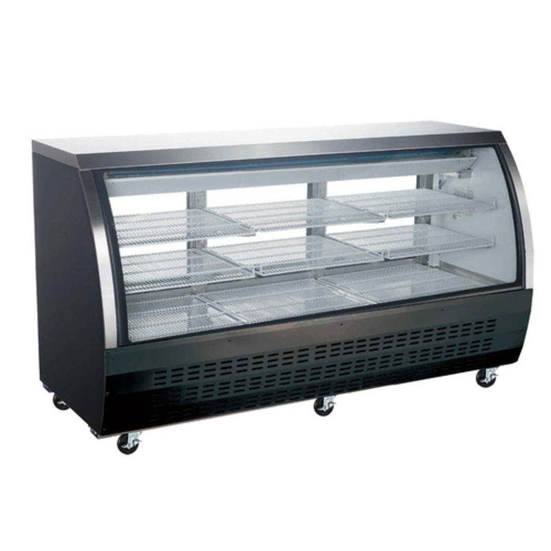 EFI CDC-82 82-Inch Curved Glass Full-Service Deli Display Refrigerator