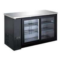 Réfrigérateur de bar arrière à portes coulissantes en verre, 60,8 po, EFI CBBGDS2-60CC