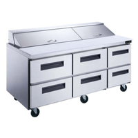 New Air NPT-72SA-6D 72.5-Inch 6-Drawer Commercial Salad & Sandwich Prep Refrigerator