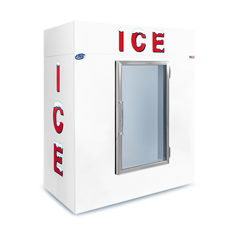 Leer L065UCGP 65 Cu. Ft. Glass Door Indoor Bagged Ice Merchandiser