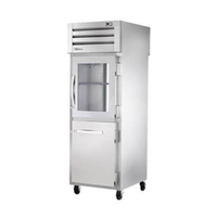 True STR1RPT-1HG/1HS-1G-HC 27.5-Inch Stainless Steel & Glass Pass-Through Refrigerator