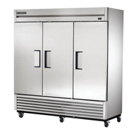 True Refrigeration T-72-HC 78-Inch Three-Door Solid Reach-In Refrigerator