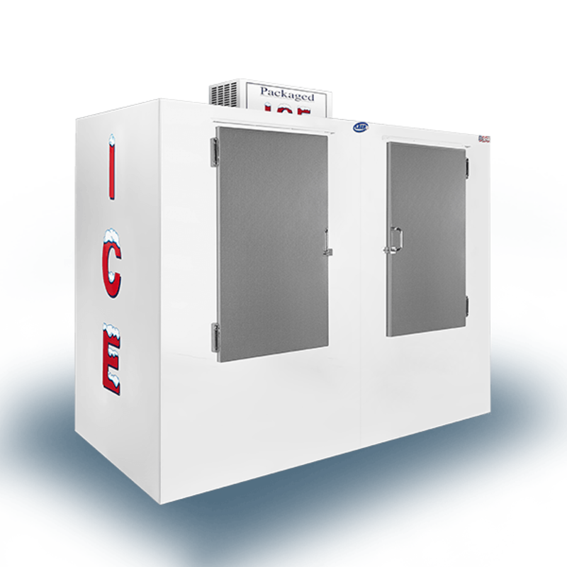 Leer TD155UASP 96-Inch Solid Door Outdoor Ice Merchandiser - 155 Cu. Ft.