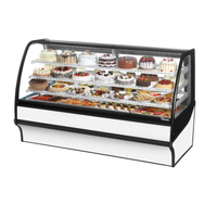 True Refrigeration TDM-R-77-GE/GE-S-W 77-1/4" Curved Glass Bakery Display Case