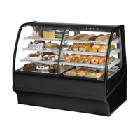True TDM-DZ-59-GE/GE-S-S 59-1/4" Stainless Steel Dual Zone Bakery Merchandiser
