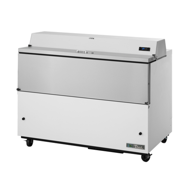 True TMC-49-SS-HC 49-Inch Commercial Mobile Milk Cooler with Stainless Lids