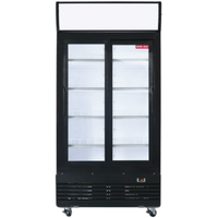 New Air NGR-40-S 28.25 Cu. Ft. Two-Section Sliding Glass Door Merchandiser Refrigerator