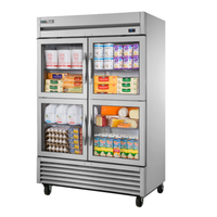 True TS-49G-4-HC~FGD01 54-Inch Two-Section Glass Half-Door Reach-In Refrigerator