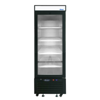 Atosa MCF8726GR 24-Inch Single Glass Door Merchandising Refrigerator in Black Steel