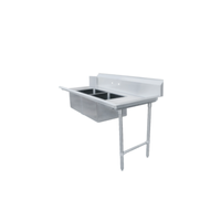 Omcan 48486 72-Inch Right-to-Left Soiled Dishtable with Double 20-Inch Sinks