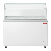 New Air NIF-50-DC 50-Inch Commercial Flat Glass Ice Cream Dipping Cabinet