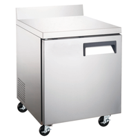 Réfrigérateur de travail réfrigéré en acier inoxydable EFI CWDR1-27VCX-L de 27 po avec dosseret - 203,8 L