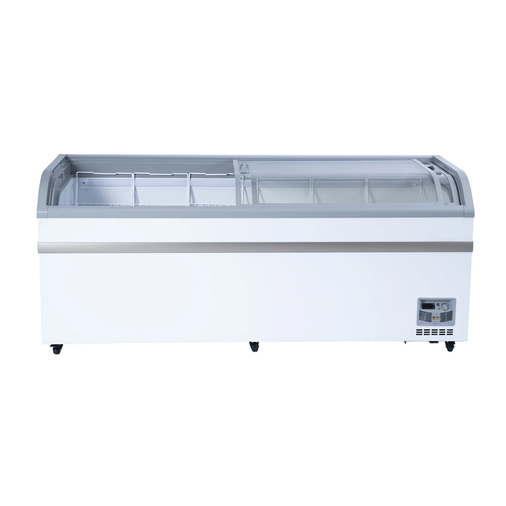 XS-700YX Curved Glass Top Chest Freezer - 79" Width