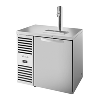 True TDR36-RISZ1-L-S-S-1 36-Inch Single Solid Door Draft Beer Cooler in Stainless Steel