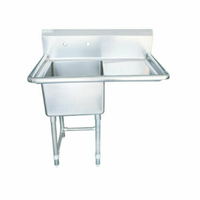 EFI SI818-1RC Commercial 1-Compartment Prep Sink with 18-Inch Right Drainboard