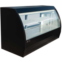 EFI CDC-2000B Curved Glass Refrigerated Deli Case - 78.7", Black