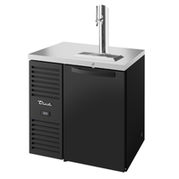 True TDR32-RISZ1-L-B-S-1 32-Inch Single-Zone Draft Beer Dispenser with Black Finish