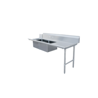 Omcan 48488 84-Inch Right-to-Left Soiled Dishtable with Two Sinks