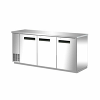 EFI CBBSDR3-72CC 72.8" Stainless Steel Solid Door Refrigerated Back Bar Cooler