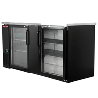 New Air NBB-69-SG 69.25" Commercial Glass Door Back Bar Cooler with Stainless Steel Top