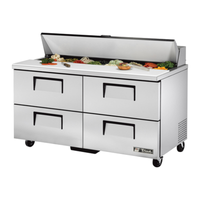 True TSSU-60-16D-4-HC 60-Inch 4-Drawer Sandwich and Salad Prep Table