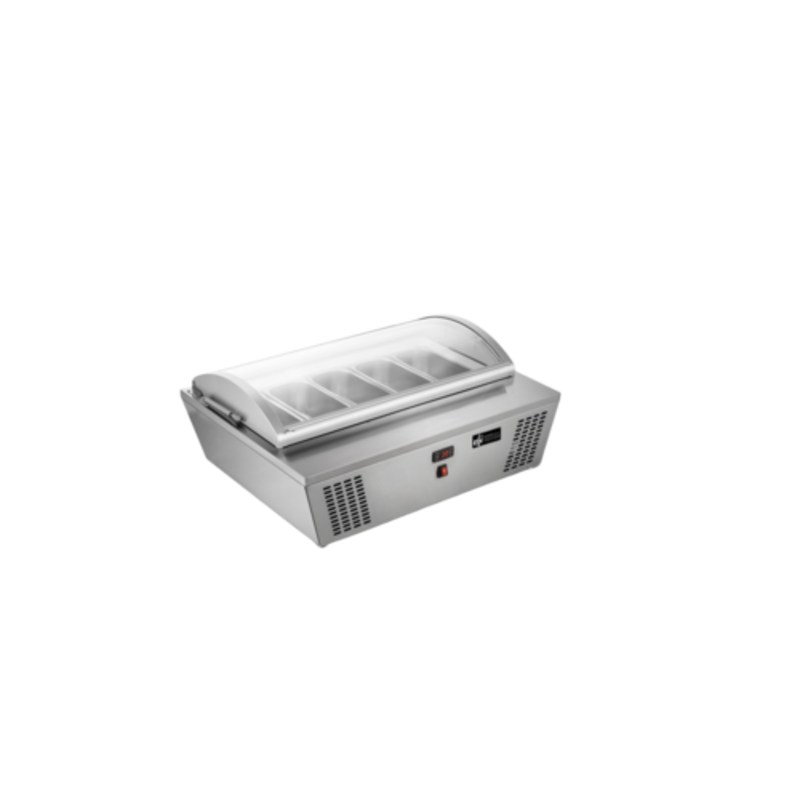 EFI FGCM-5P 38.5" Stainless Steel Countertop Gelato Display Freezer