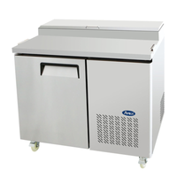 Atosa MPF8201GR 44-Inch Single-Door Refrigerated Pizza Prep Table with Cutting Board