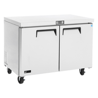 Congélateur bas de comptoir commercial à deux portes EFI FUDR2-60VC Versa-Chill de 60,2 pouces – 16,8 pi cu