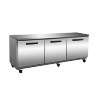Maxx Cold MXCR72UHC 72.38" 3-Door Undercounter Refrigerator, 18 Cu. Ft.