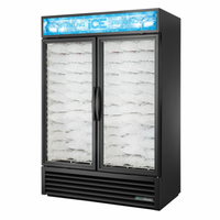 True GDIM-49NT-HC~TSL01 54-Inch Black Two-Door Glass Ice Merchandiser