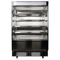 Atosa AOM-50B 51.4-Inch Black Steel Open Refrigerated Display Merchandiser