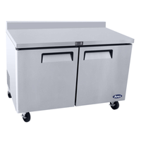 Atosa MGF8410GR 60-Inch 2-Door Commercial Worktop Refrigerator with Backsplash