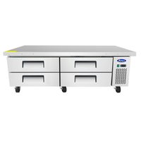 Atosa MGF8453GR 72.5-Inch 4-Drawer Commercial Refrigerated Chef Base