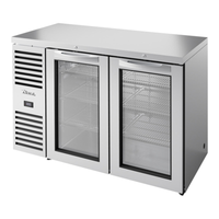 True Refrigeration TBR52-RISZ1-L-S-GG-1 52" Stainless Steel Glass Door Back Bar Cooler