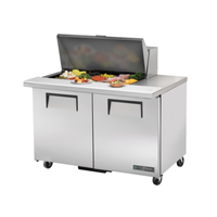 True TSSU-48-15M-B-HC 48-Inch Refrigerated Mega Top Prep Table