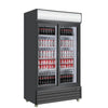 EFI C2S-39GD 39" Glass 2 Door Black Commercial Refrigerated Beverage CoolerToronto Commercial Refrigeration