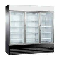EFI C3-78GDVCX X-LINE 78" 3-Door Black Glass Display Cooler RefrigeratorToronto Commercial Refrigeration
