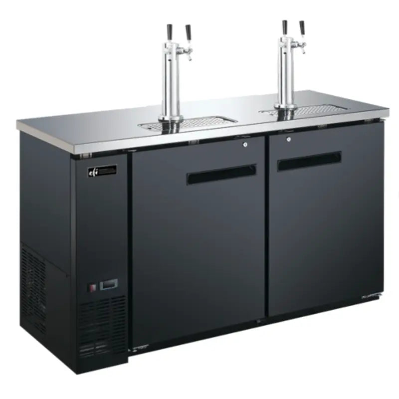 EFI CBBDD2-60CC 60" Black Back Bar Direct Draw Dispensing Cooler