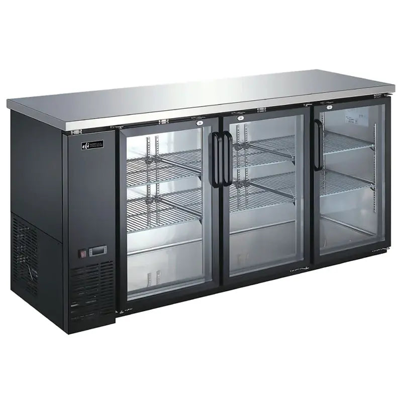 EFI CBBGDS3-72CC Premium 3-Door Sliding Glass Back Bar CoolerToronto Commercial Refrigeration