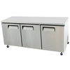 EFI CUDR3-72VC Commercial Stainless Steel 3-Door Undercounter RefrigeratorToronto Commercial Refrigeration