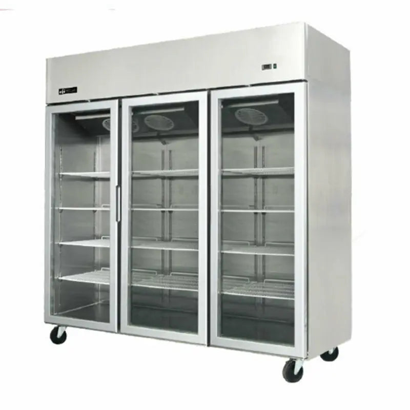 EFI F3-78GDSVC Commercial Top Mount Reach-In Triple Glass Door Freezer