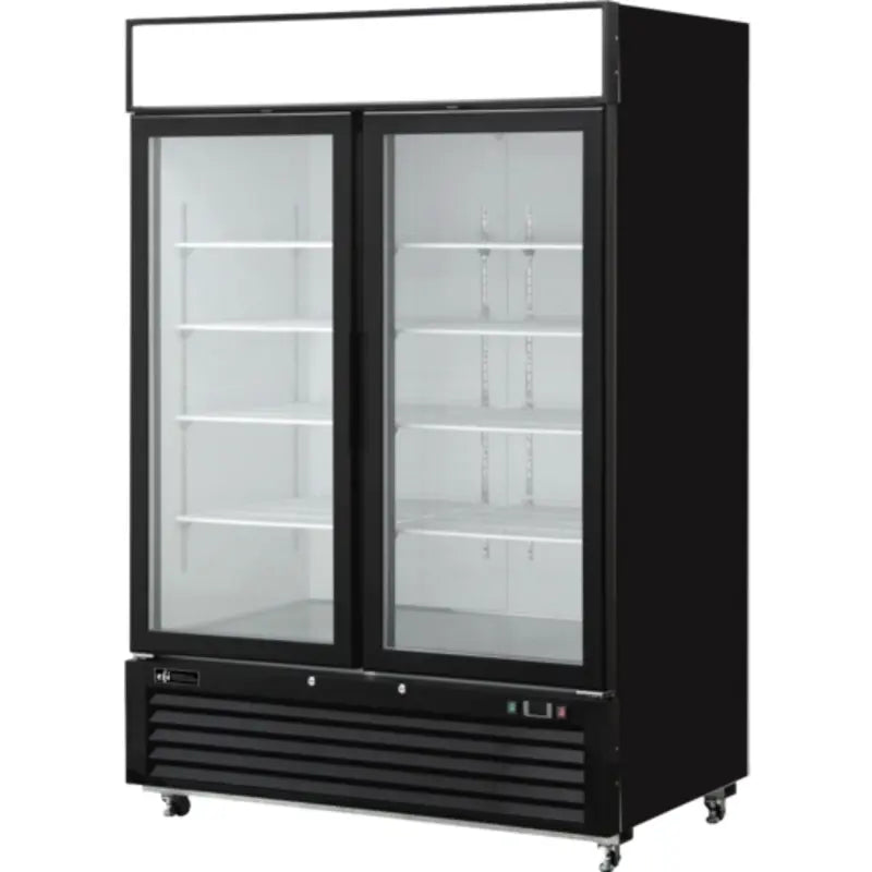 EFI FI2-54GDVC 54-Inch Dual Glass Door Commercial Ice Cream Freezer Black